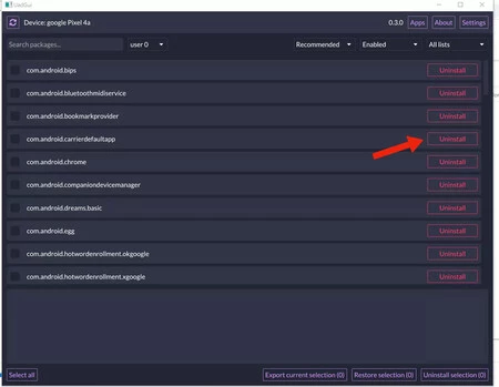 アプリのアンインストール 4