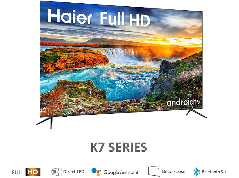 TV LED 32" de exposición Haier K7 Series H32K702FG, Smart TV (Android TV 11), 