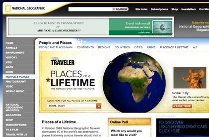 Places of a Lifetime, nueva web de National Geographic