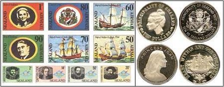 La retorcida historia de Sealand (III): dólares sealandeses, pasaporte falsos y otras cosas 'made in sealand'