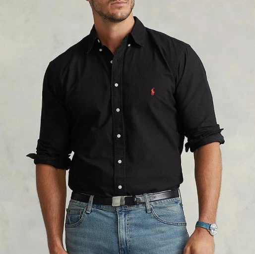 Camisa de hombre de oxford teñido en prenda Classic fit tallas grandes
