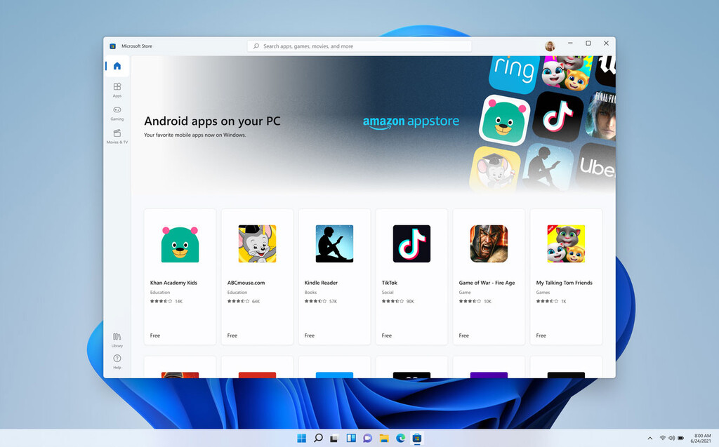 Windows 11 no soportará las apps de Android en su lanzamiento, su compatibilidad llegaría en el 2022