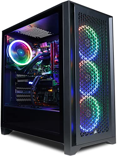 CYBERPOWERPC Luxe Gaming PC - Intel Core i9-11900KF, Nvidia RTX 3060 12GB, 32GB RAM, 1TB NVMe SSD, 650W 80+ PSU, Wi-Fi, Refrigeración a Liquido CPU, Windows 11, PC-008 Air RGB