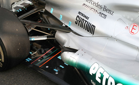 Mercedes estrenará el nuevo sistema de escape del W03 en Singapur