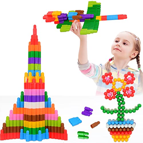 TOMYOU Juego de 140 Piezas para Niños, Juguetes de Construcción y Aprendizaje Stem de 10 Colores, a Partir de 3 Años