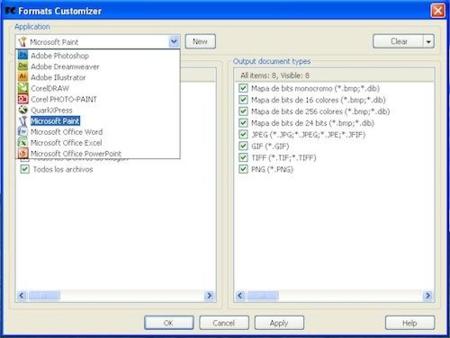 Modifica los cuadros de dialogo de Abrir y Guardar en Windows con Formats Customizer