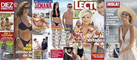 La entrevista más íntima de Terelu Campos a Jorge Javier, el verano 'living' de Sara Carbonero y las vacaciones de Alejandro Sanz junto a su novia Rachel Valdés: estas son las portadas de la semana del 18 de agosto