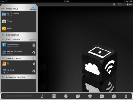 Pantalla de inicio de Cloud Connect Pro