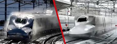 La nieve y el hielo del invierno no sólo son un problema para los coches, también para los trenes de alta velocidad. Japón tiene una solución tan sencilla como espectacular