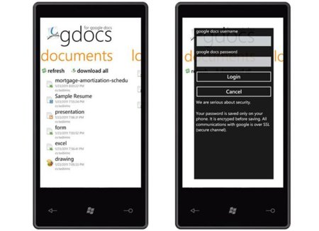 Google Docs llega a Windows Phone 7 ¿en vísperas de su primera gran actualización?