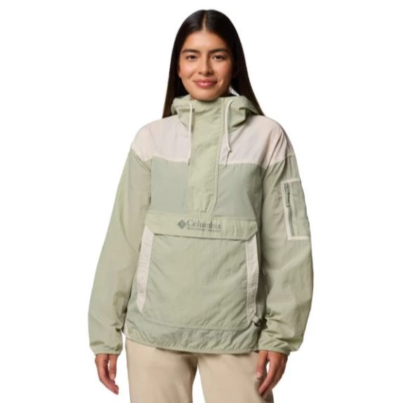 Chaqueta cortavientos de mujer Challenger II Columbia Verde grisáceo

