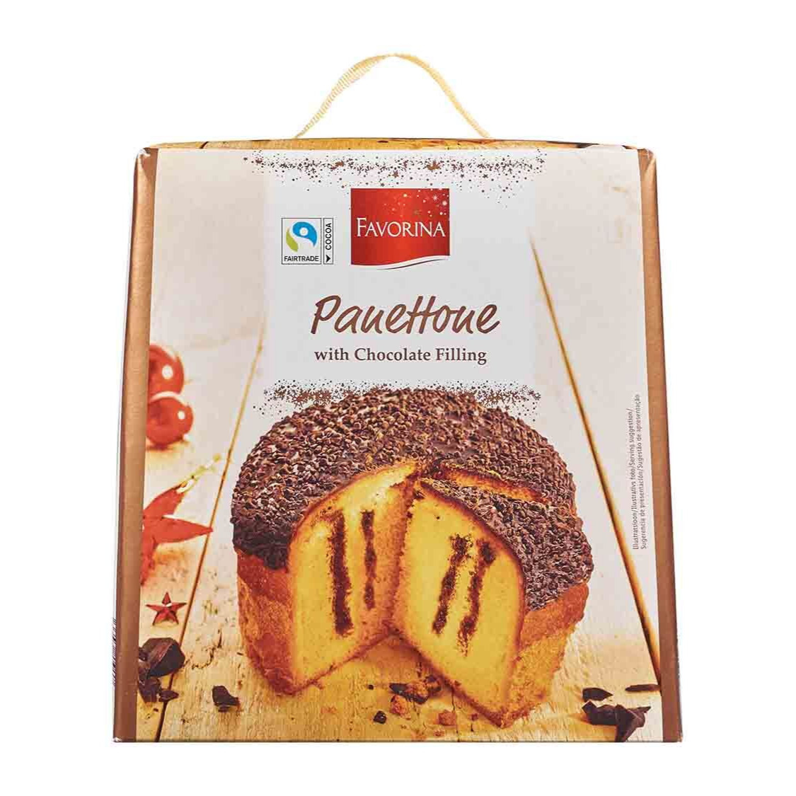 Panettone con crema de chocolate