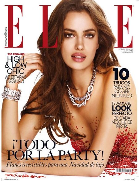 Irina Shayk se cubre de gloria y cristalitos para la revista Elle