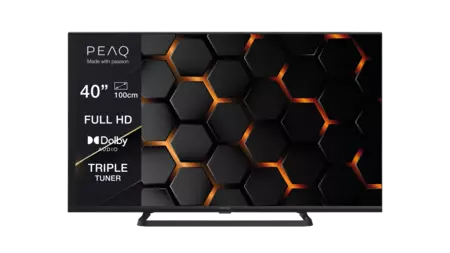 TV DLED 40" - PEAQ PTV 40F-5024C, Full-HD, Triple Tuner, Dolby Audio, Negro