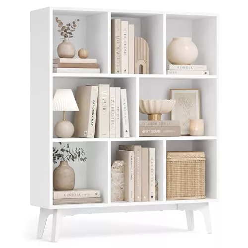 VASAGLE Librería, Estanteria Libros, 8 Compartimentos, 24 x 90 x 107,4 cm