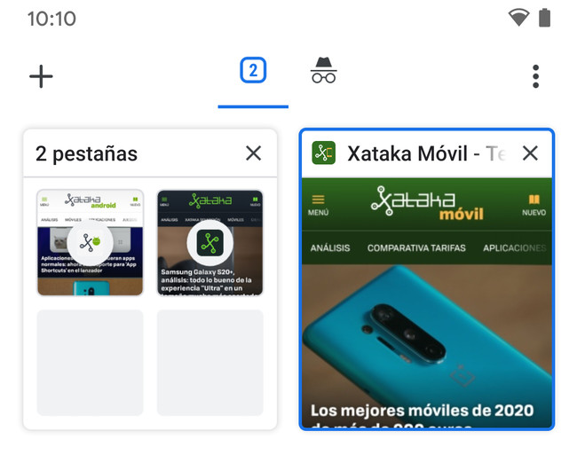 Pestañas Grupo