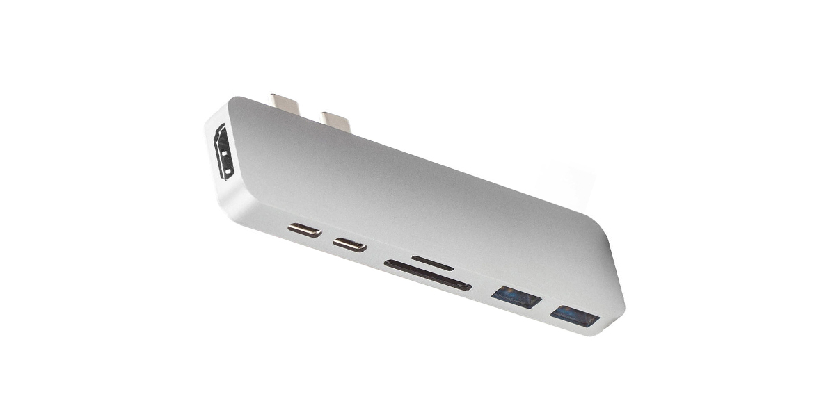 Hub HyperDrive Duo USB-C 7 en 2 Gris para MacBook Pro 13/15