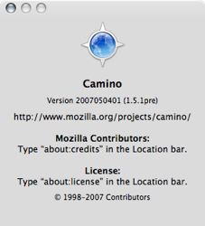 Camino 1.1 beta pasa a ser 1.5