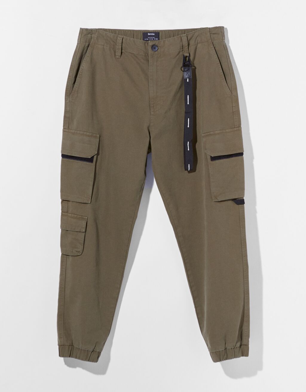 Pantalón tipo cargo Join Line color khaki oscuro