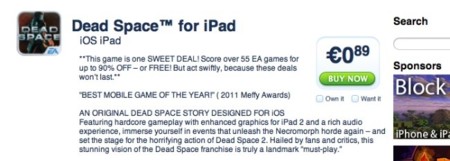 EA rebaja sus juegos para iOS, títulos imprescindibles a sólo 0,89 euros de forma temporal