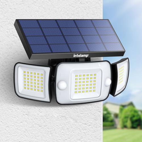 intelamp Foco Solar Exterior con Sensor de Movimiento