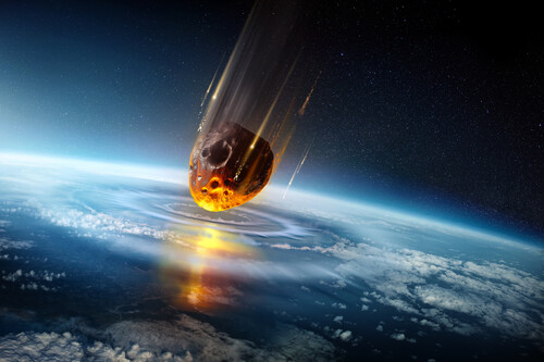 Meteoro batendo na superfície terrestre. Créditos: solarseven/GettyImages