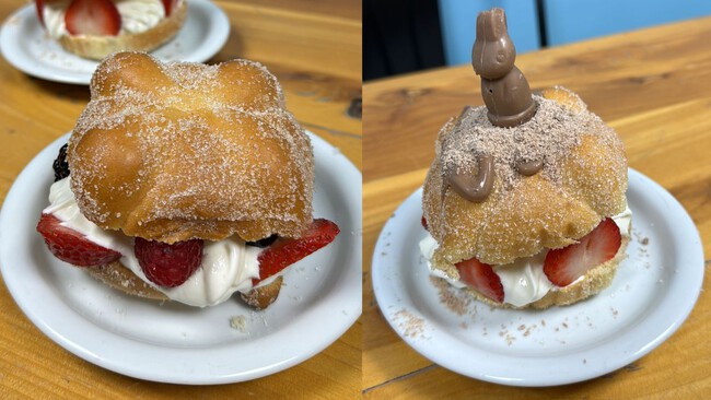 Panes Rojos Aquí hay panes de muerto con rellenos de conejito Turín, Ferrero y ...