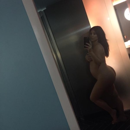 La barriga de Kim Kardashian, para los que no se lo creen