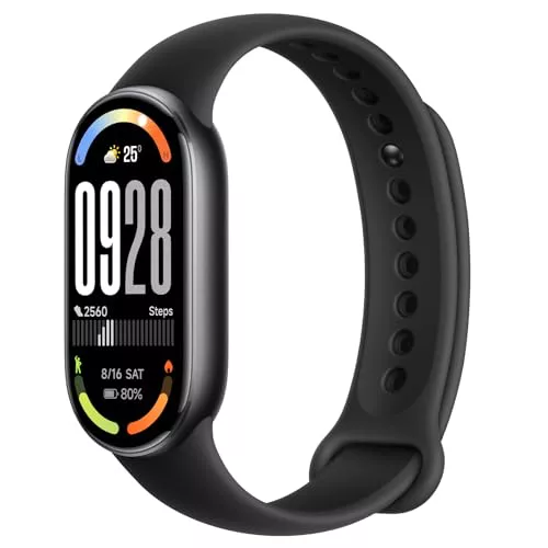 Xiaomi Smart Band 10 - Pulsera de Actividad, Autonomía de hasta 21 días, 1.72" Pantalla AMOLED con Tasa de refresco de 60 Hz, 5ATM,Sensor de Frecuencia Cardíaca, App Mi Fitness, Negro-(Versión ES)