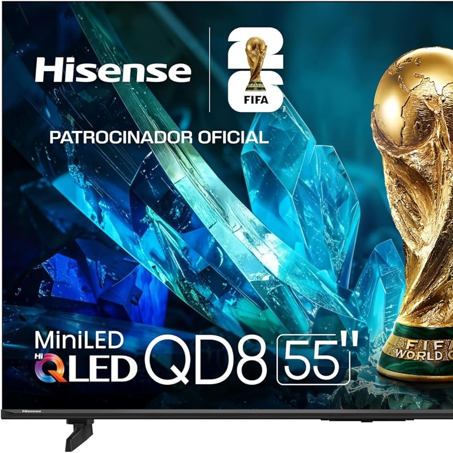 Hisense televisión QD8S Pantalla 55“ Pulgadas, Mini-LED QLED 4K Smart TV, 144Hz Nativos