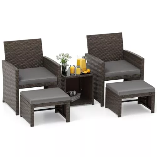 FANTASK Juego de 5 Muebles de jardín