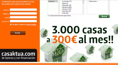 En Casaktua están que lo tiran: 3000 casas a 300 euros al mes