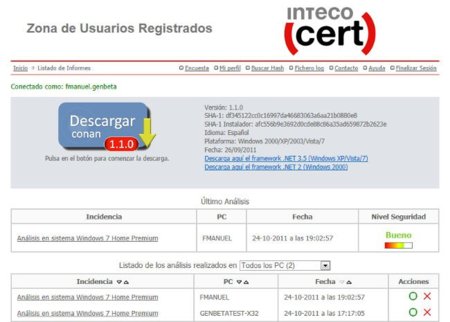 CONAN, la herramienta gratuita de análisis de INTECO, ha sido actualizada. A fondo