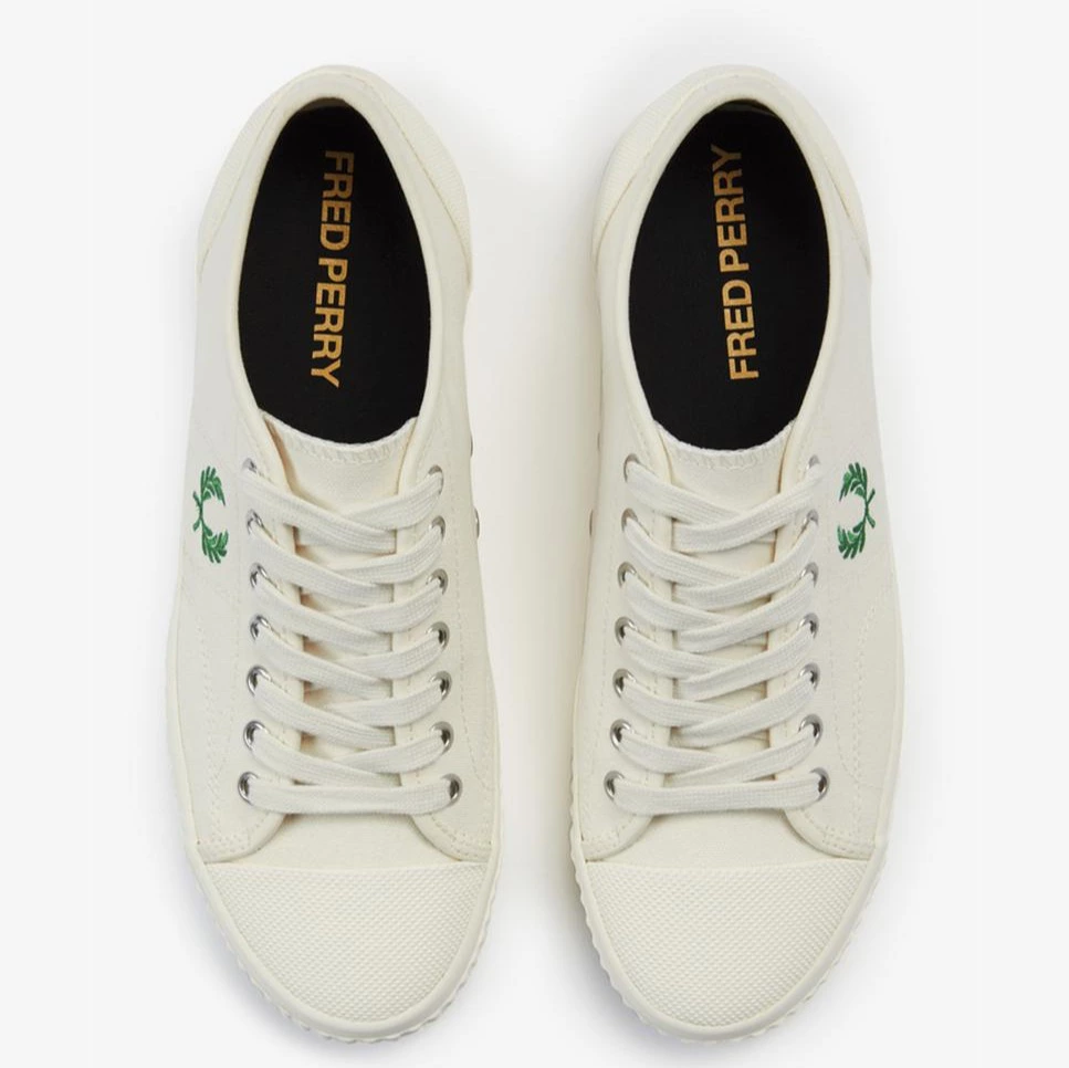 Zapatillas de piel unisex con cordones y logo Fred Perry