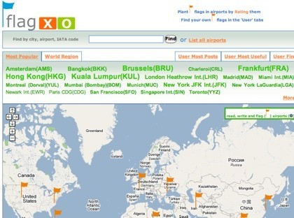 Flagxo, reseñas y puntuación de aeropuertos del mundo