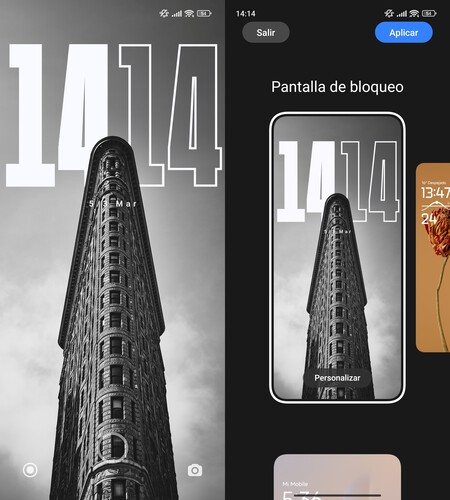 Pantalla de bloqueo HyperOS