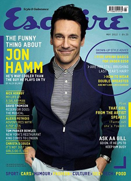 Jon Hamm no puede estar más jamonazo en Esquire... aunque él no piense lo mismo