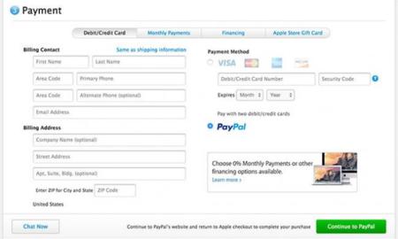 PayPal se integra como opción de pago para la tienda en línea de Apple en EE.UU. y Reino Unido