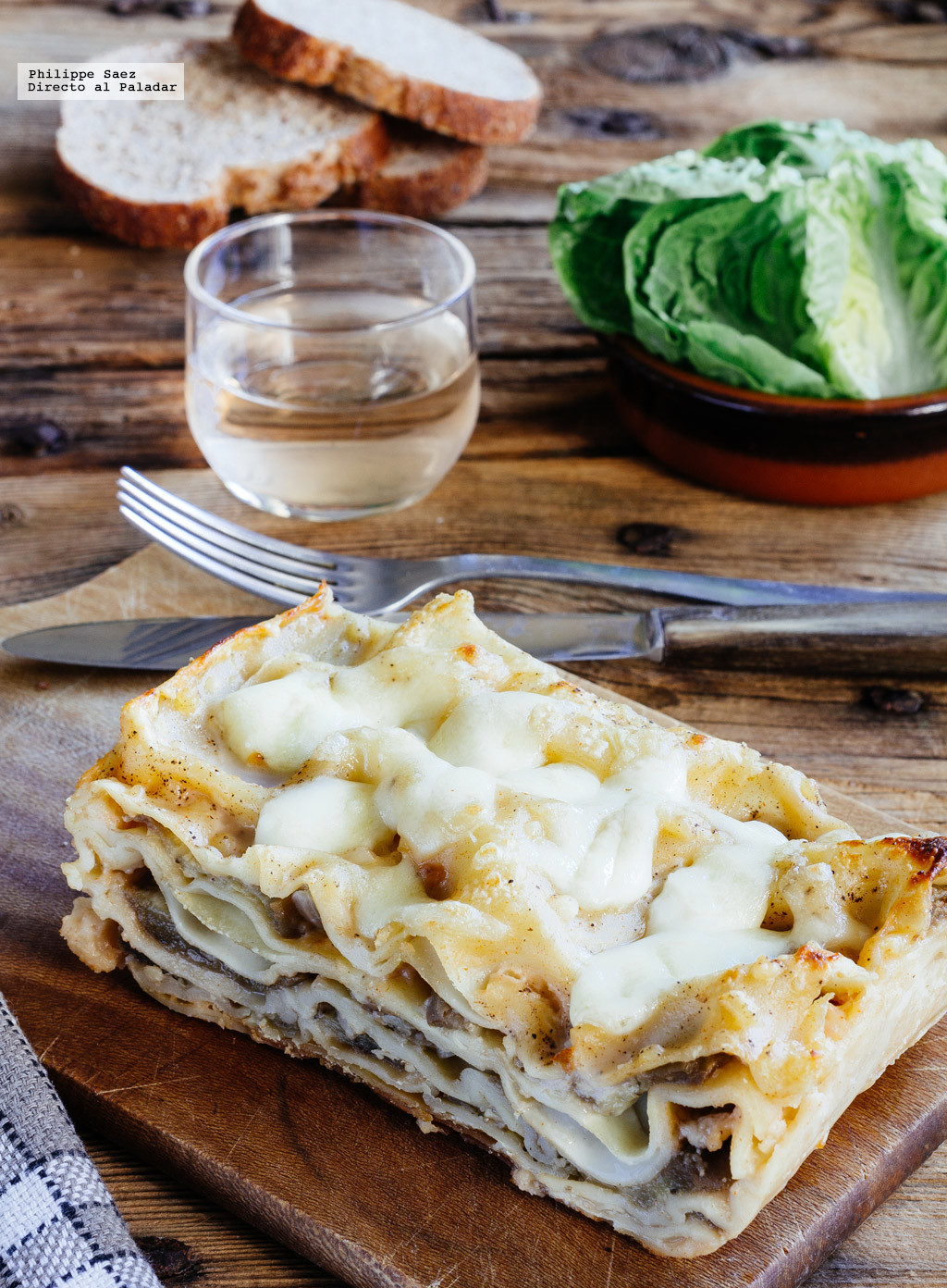 Lasaña de berenjenas. Receta sencilla de pasta