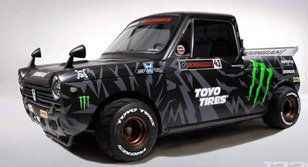 Este Honda N600 es una mini Hoonitruck con motor de motocicleta y mucha actitud