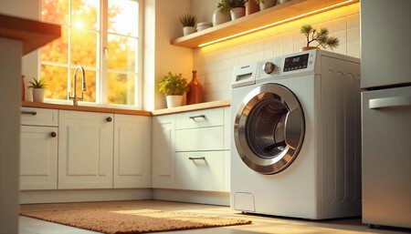 lavadora Samsung en una cocina
