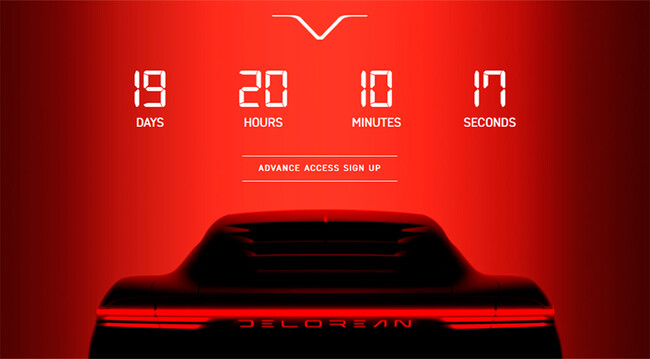 DeLorean cuenta atrás presentación 31 de mayo