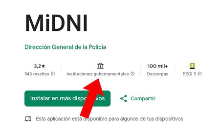 MiDNI ya tiene el distintivo de aplicación oficial