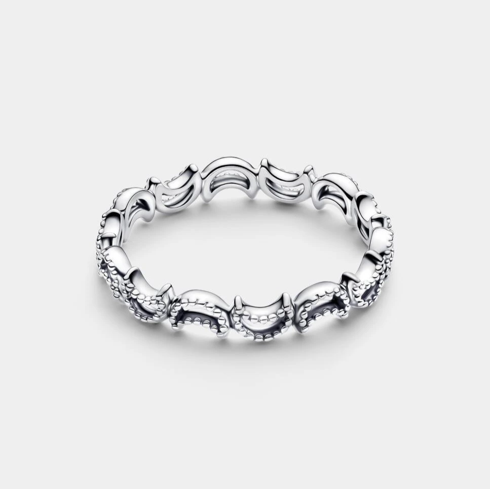 Anillo en plata de ley Luna Creciente

