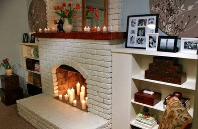 Una mala idea: llenar la chimenea de velas