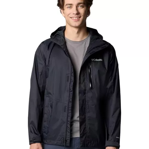 Columbia Pouring Adventure 3 Jacket, Chaqueta impermeable para la lluvia Hombre, Black, M