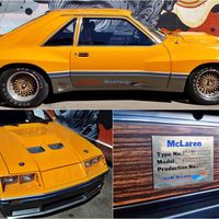 Sí, en los años 80 McLaren fabricó 10 extraños Ford Mustang como este que estás viendo