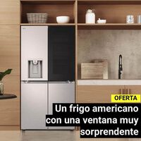 Un frigorífico americano con una ventana que funciona por arte de magia. Es de LG y está rebajado