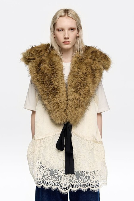 Cuello Bufanda Pelo Solapas Rebajas Elegante Accesorio