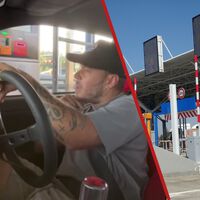 "Hola, no voy a pagar el peaje, por si me puede abrir". Este conductor estaba harto de dejarse ruedas y suspensiones en esta carretera. La jugada le ha salido bien 